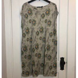Gudrun Sjoden Organic Cotton Modal Floral Dress XL Lagenlook